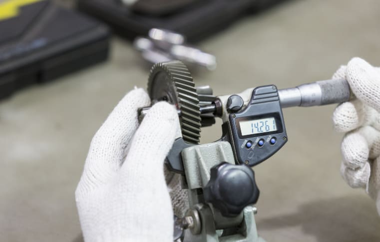 Conduct first-article inspection on gear parts