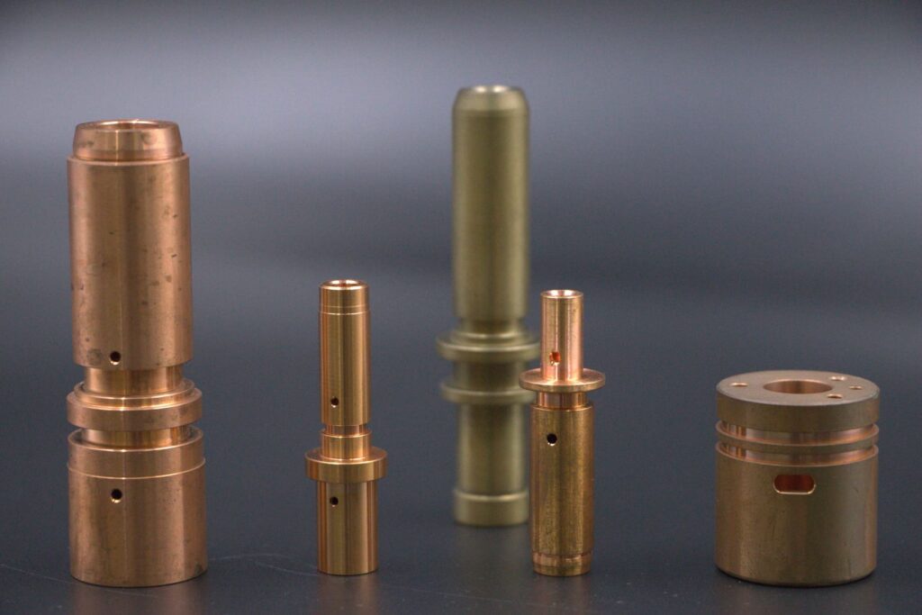 CNC turning of copper parts 42