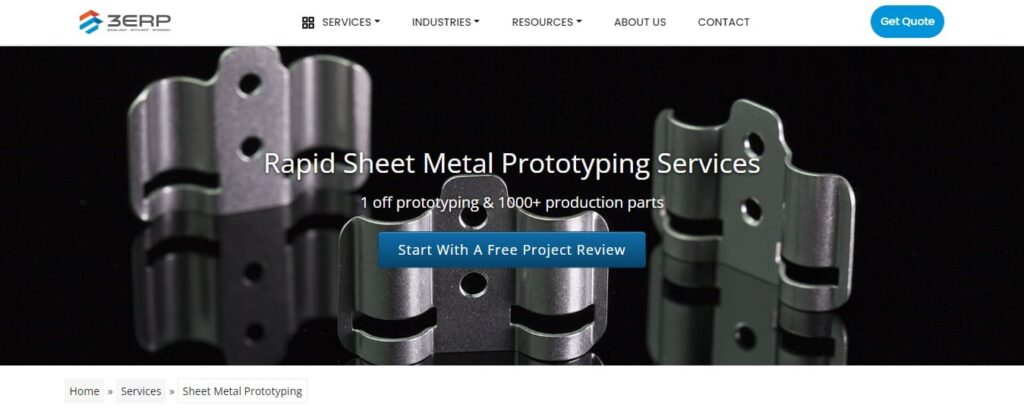 3ERP Sheet Metal Fabrication Services