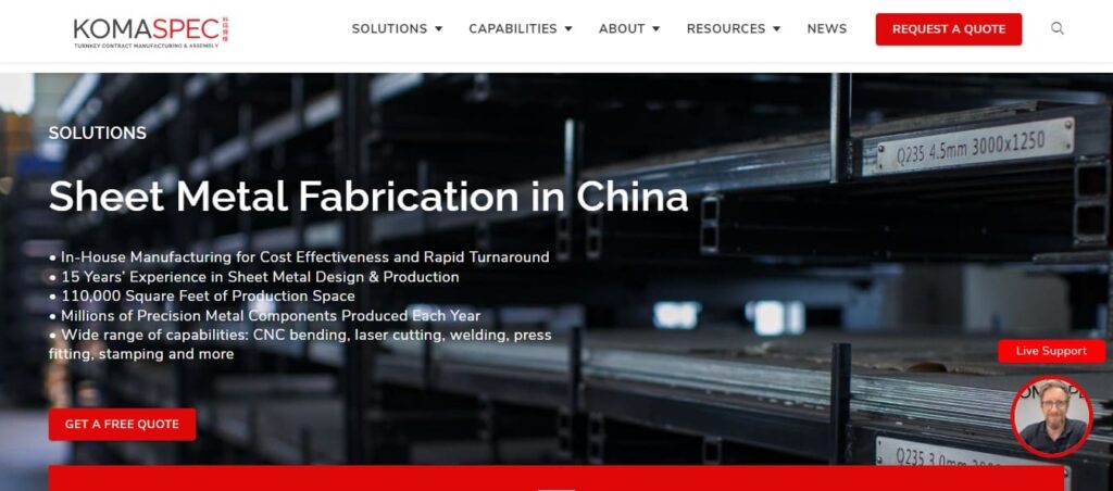 KOMASPEC Sheet Metal Fabrication Services