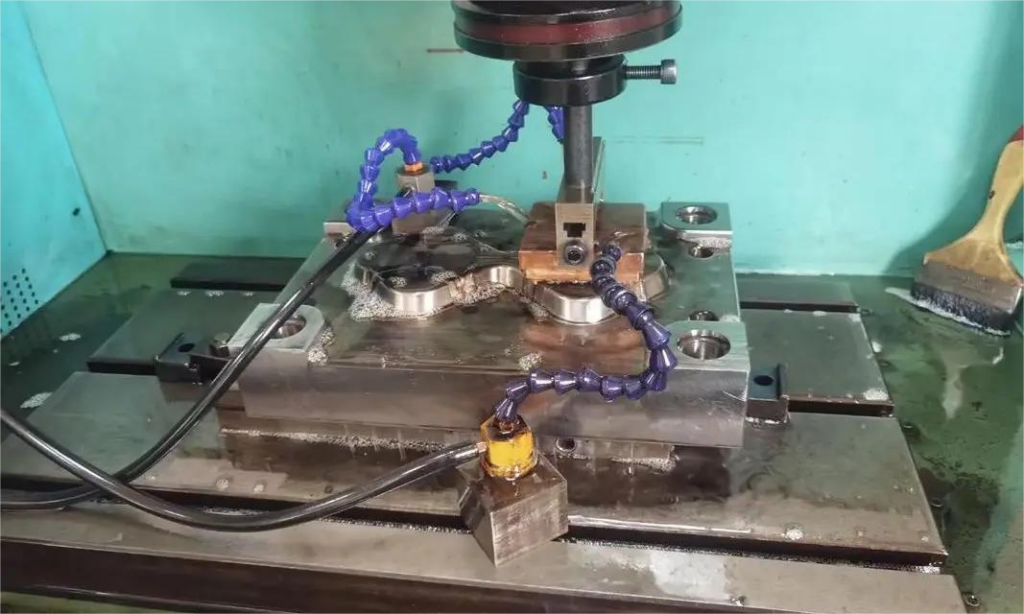 Raw materials for molds being processed