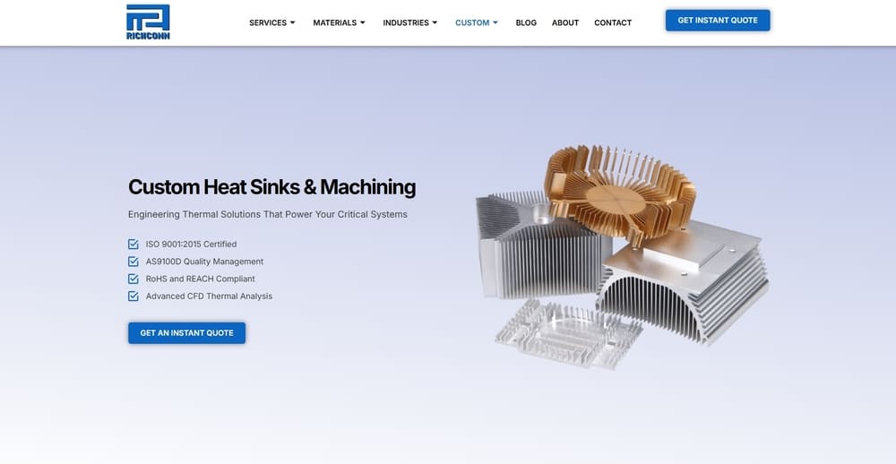 Richconn Custom Heat Sink Machining