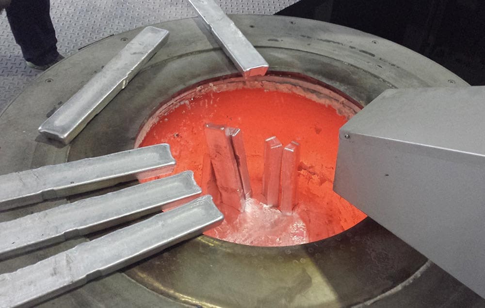 Aluminum ready for melting