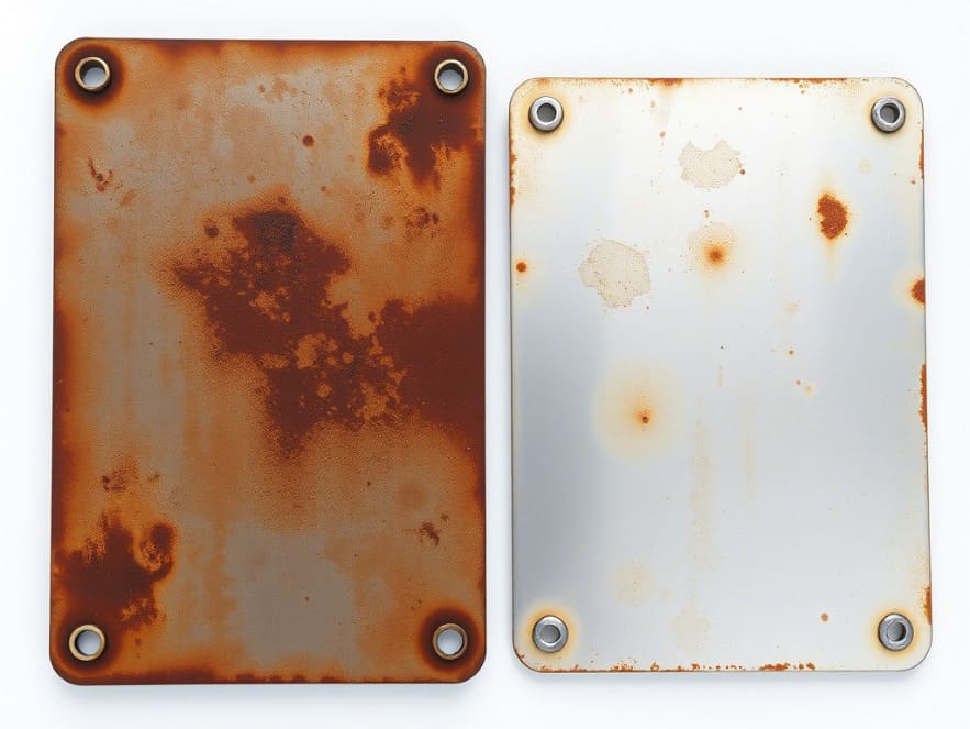 Metal parts after salt spray test