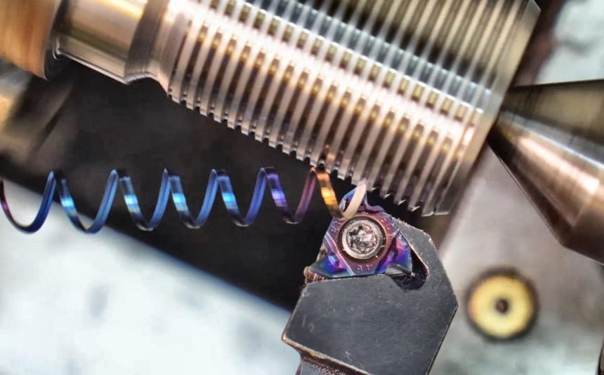 Turning of precision parts with internal threads