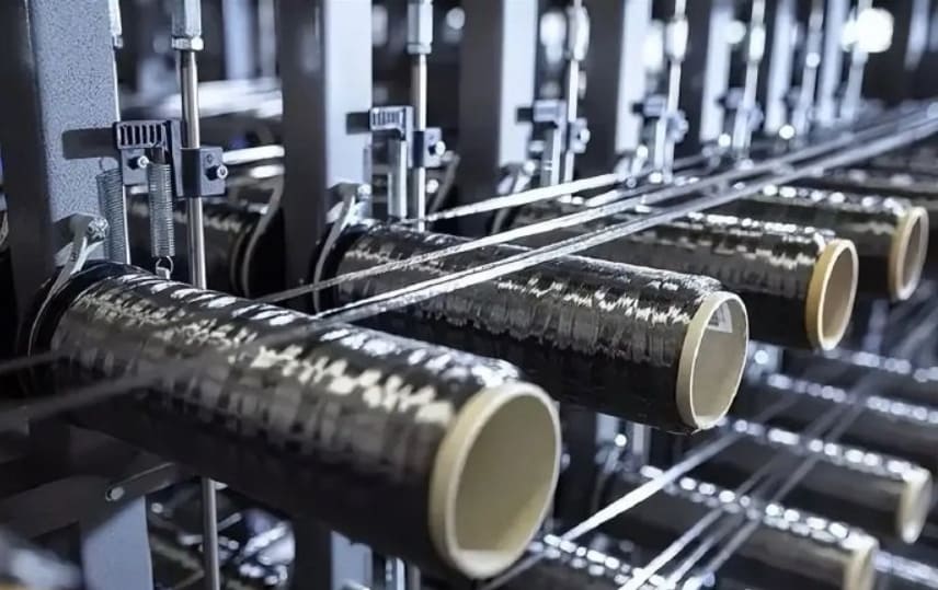 The coils wound around carbon fibers